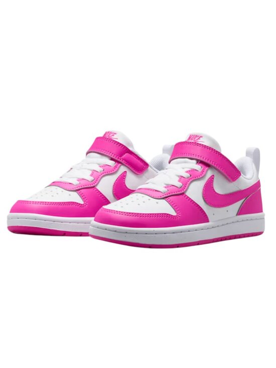 Nike Court Borough Low Recraft Sneakers Fuschia White 13C Velcro DV5456-123 - Picture 1 of 9